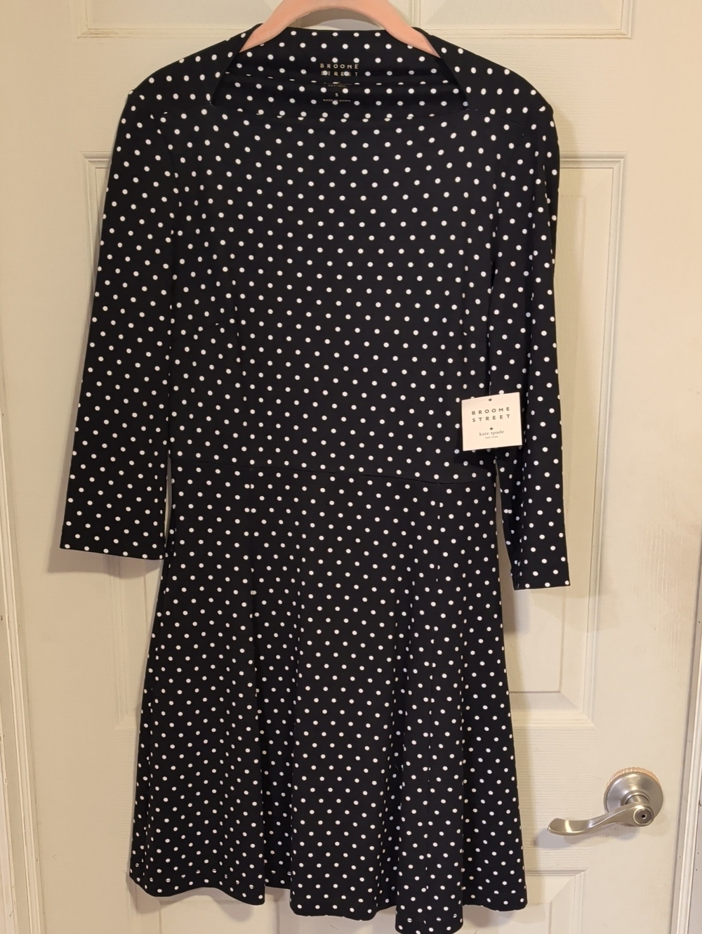 NWT Kate Spade New York Broome Street Polka Dot Knit Dress Size Small